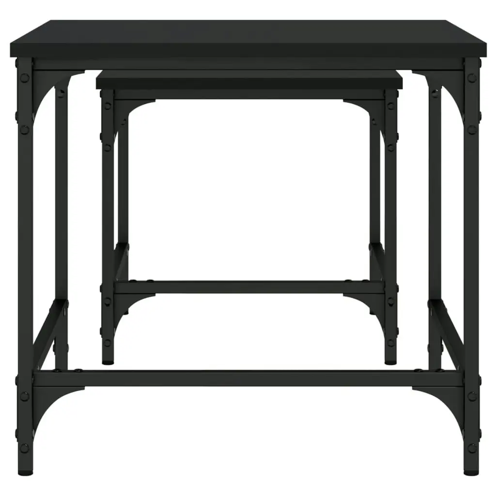 Nesting Coffee Tables 2 pcs Black Engineered Wood 838918