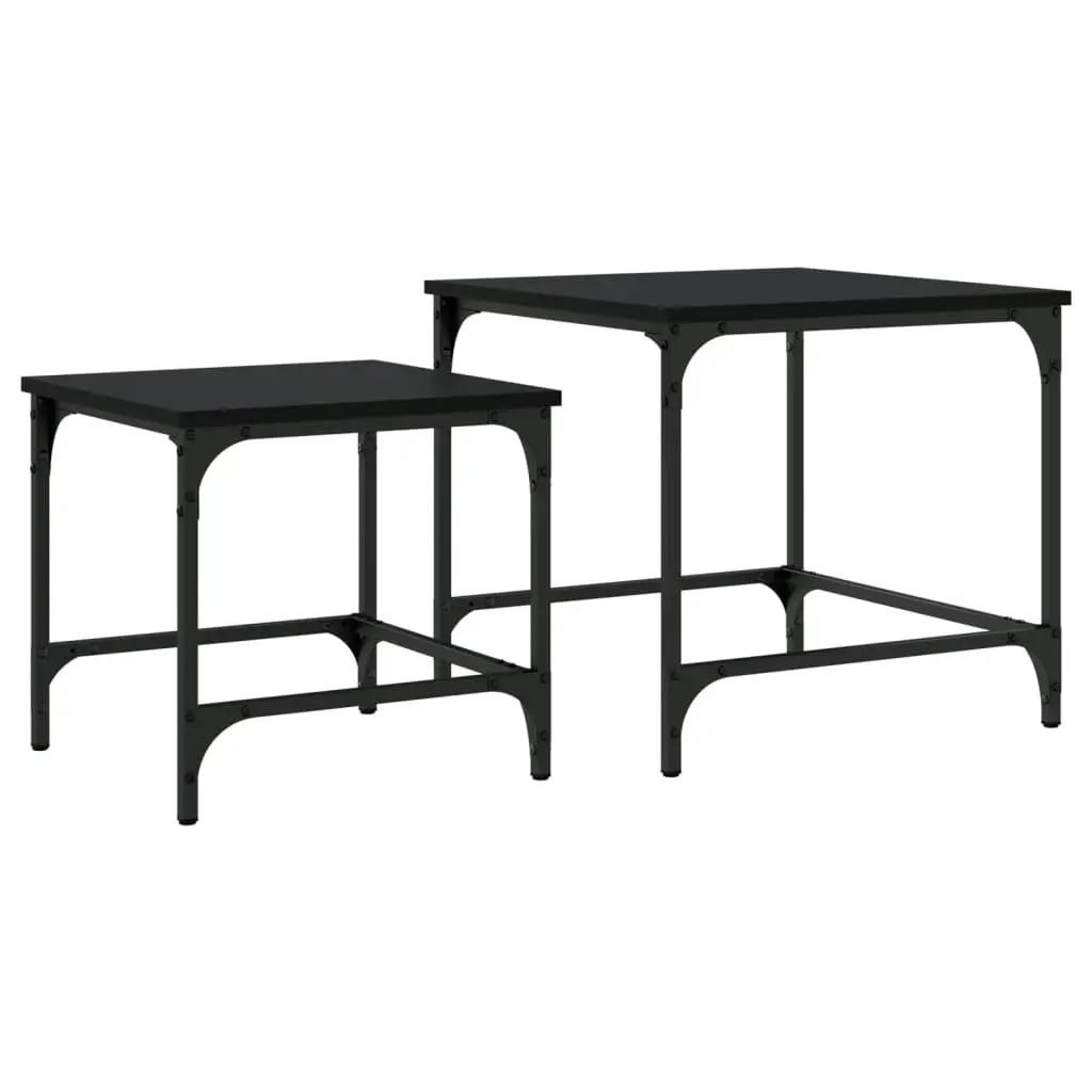 Nesting Coffee Tables 2 pcs Black Engineered Wood 838918