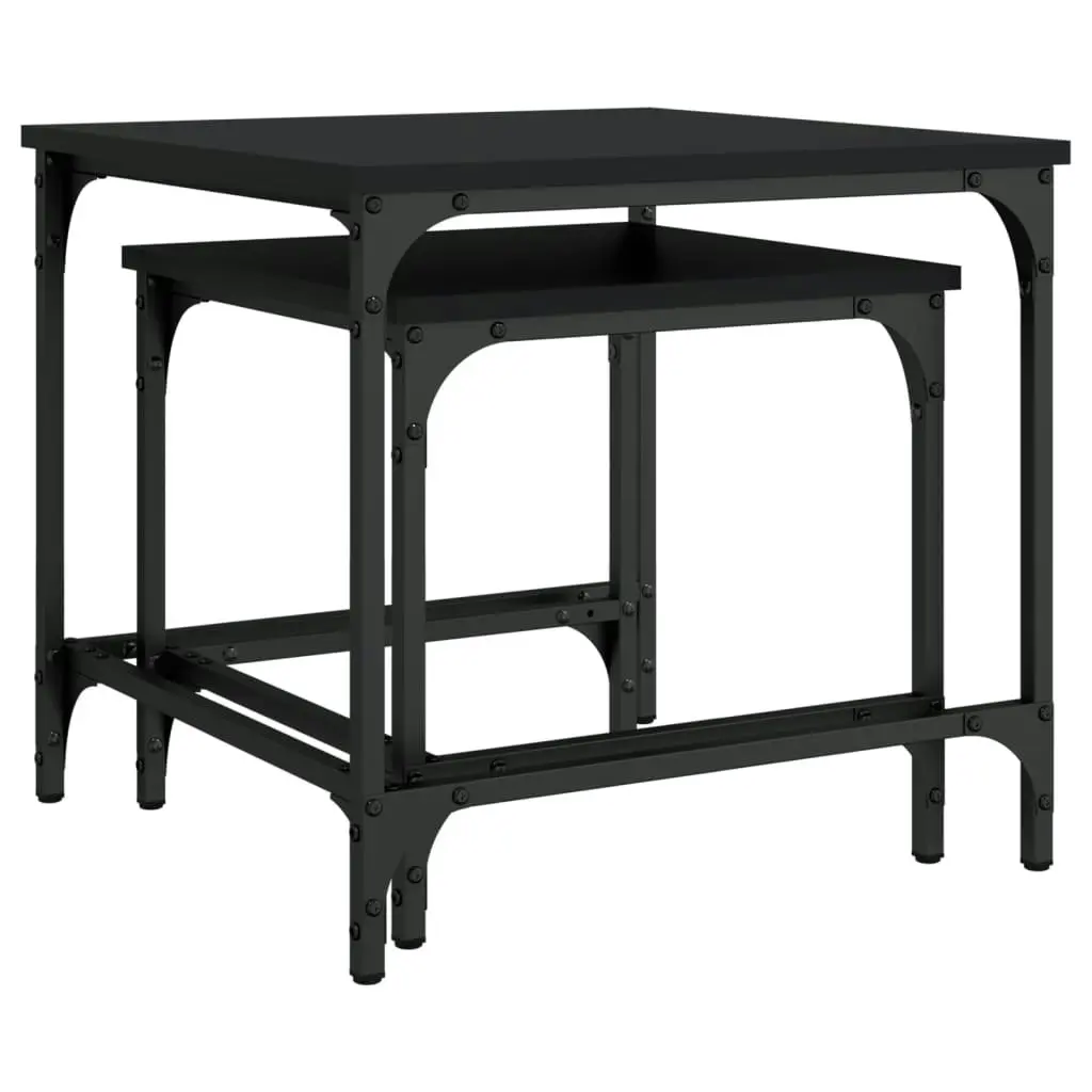 Nesting Coffee Tables 2 pcs Black Engineered Wood 838918