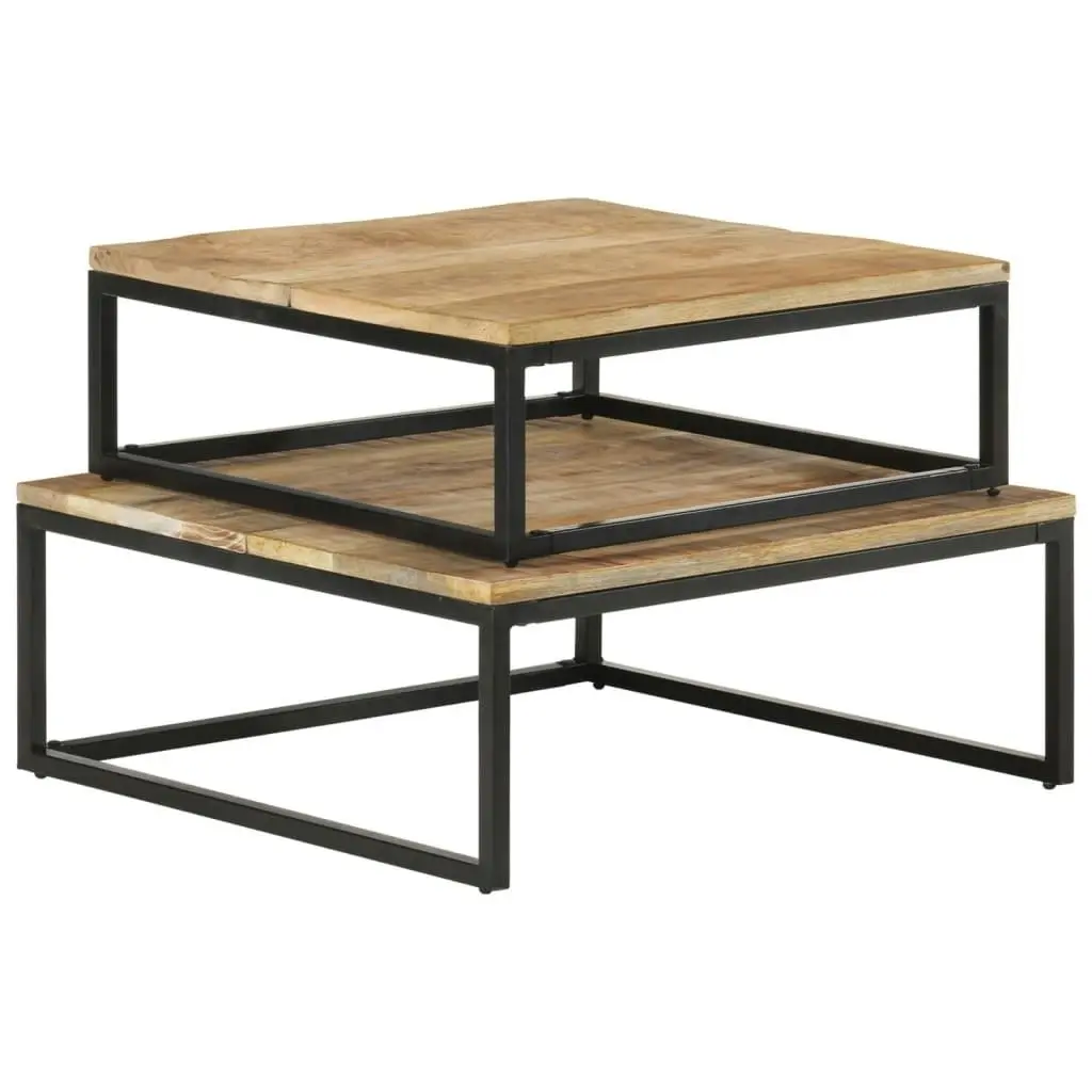 Nesting Coffee Tables 2 pcs Solid Mango Wood 320389