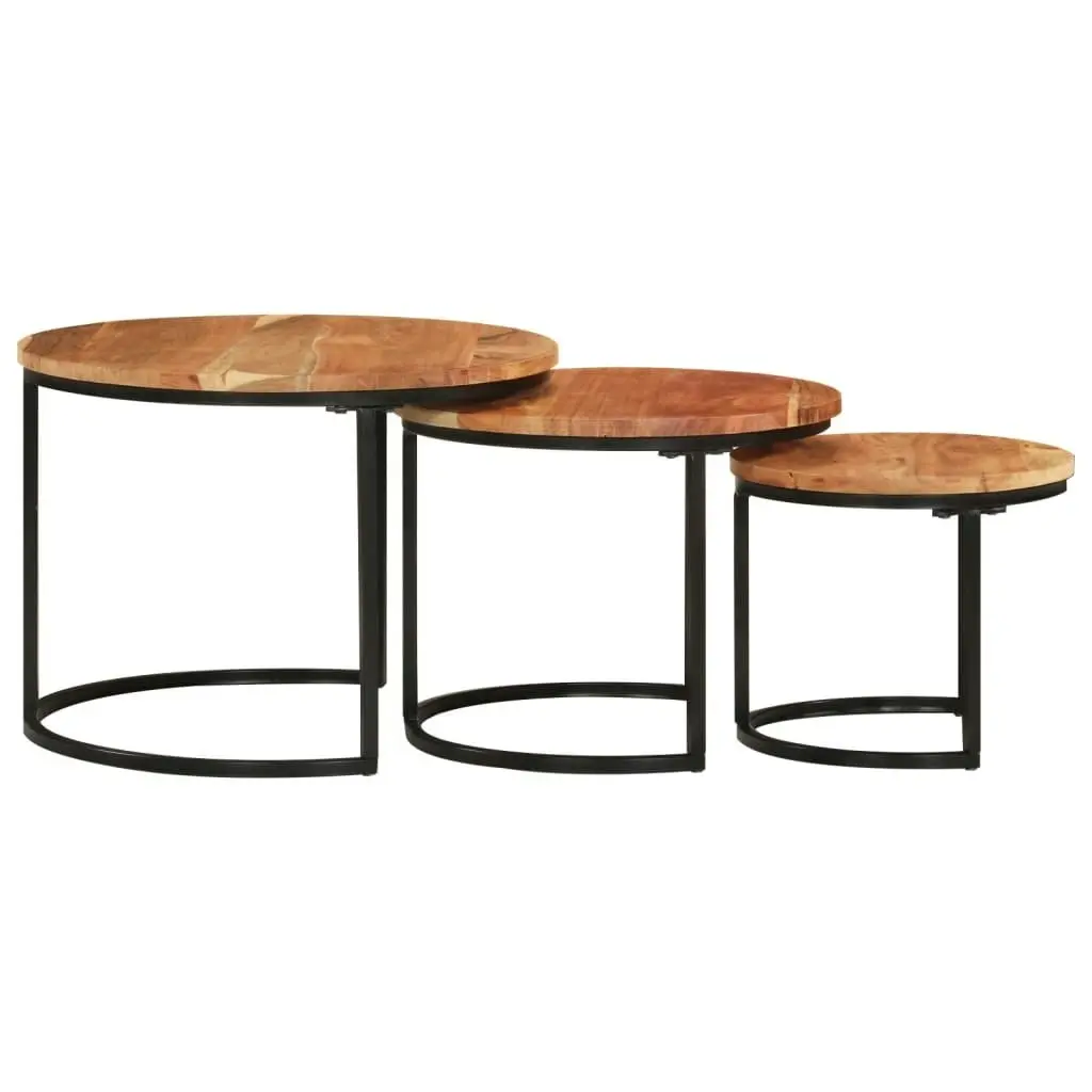 Nesting Tables 3 pcs Solid Wood Acacia 353900