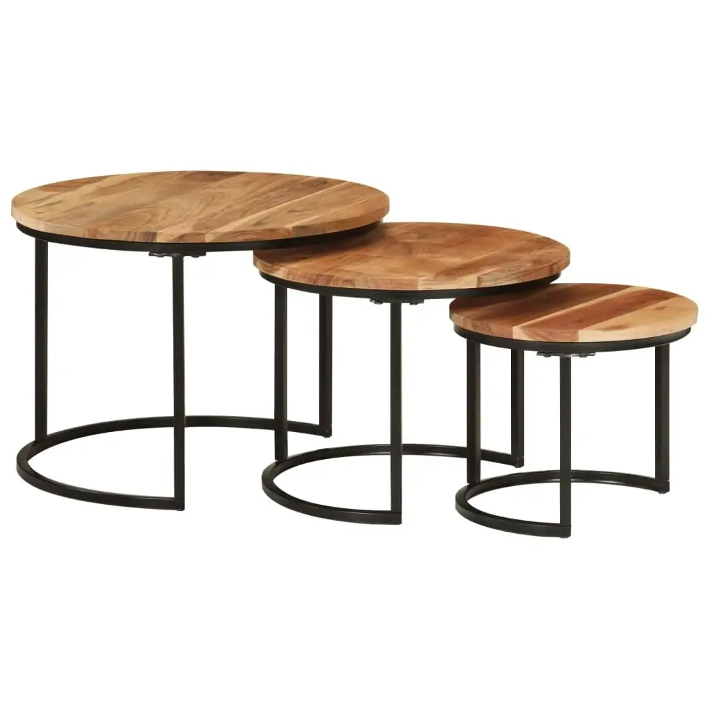 Nesting Tables 3 pcs Solid Wood Acacia 353900