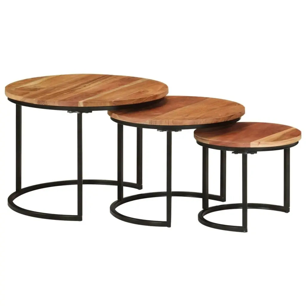 Nesting Tables 3 pcs Solid Wood Acacia 353900