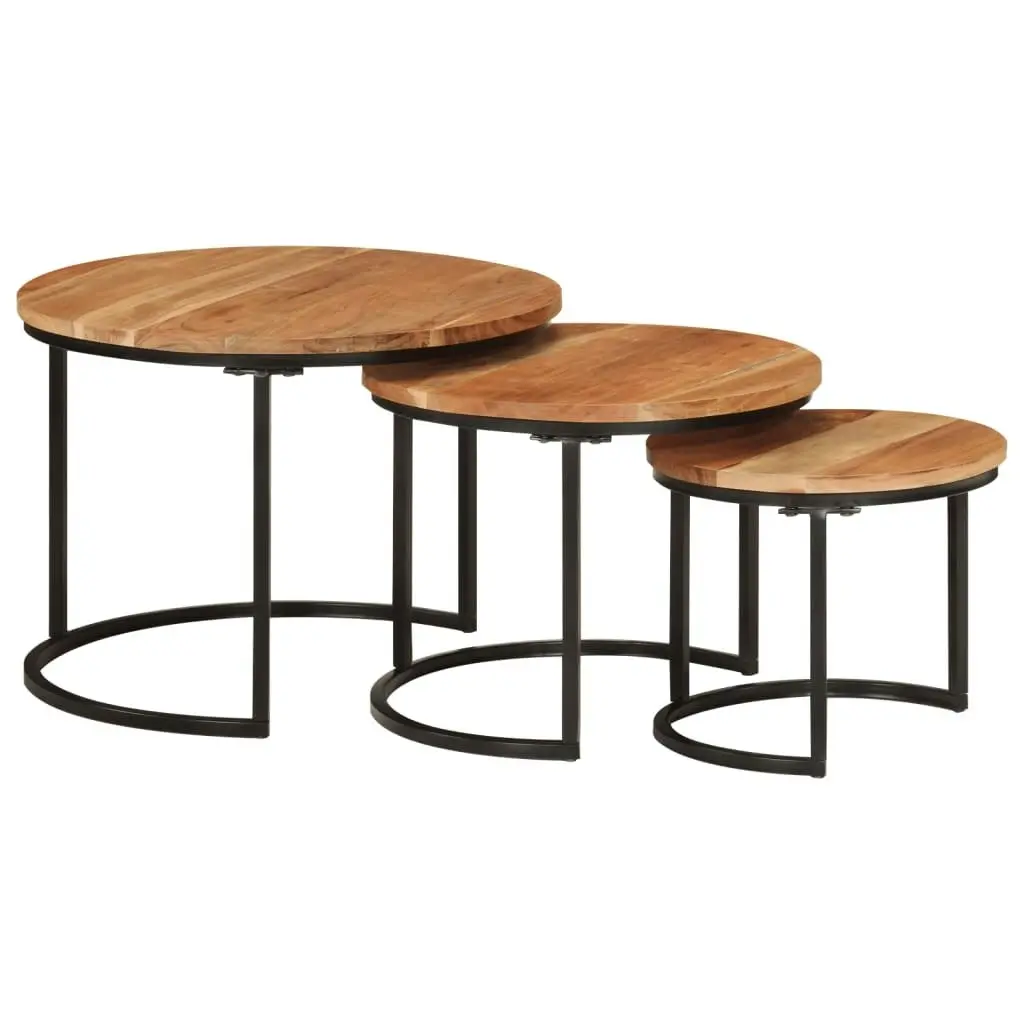 Nesting Tables 3 pcs Solid Wood Acacia 353900