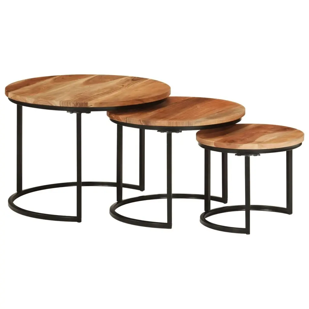 Nesting Tables 3 pcs Solid Wood Acacia 353900