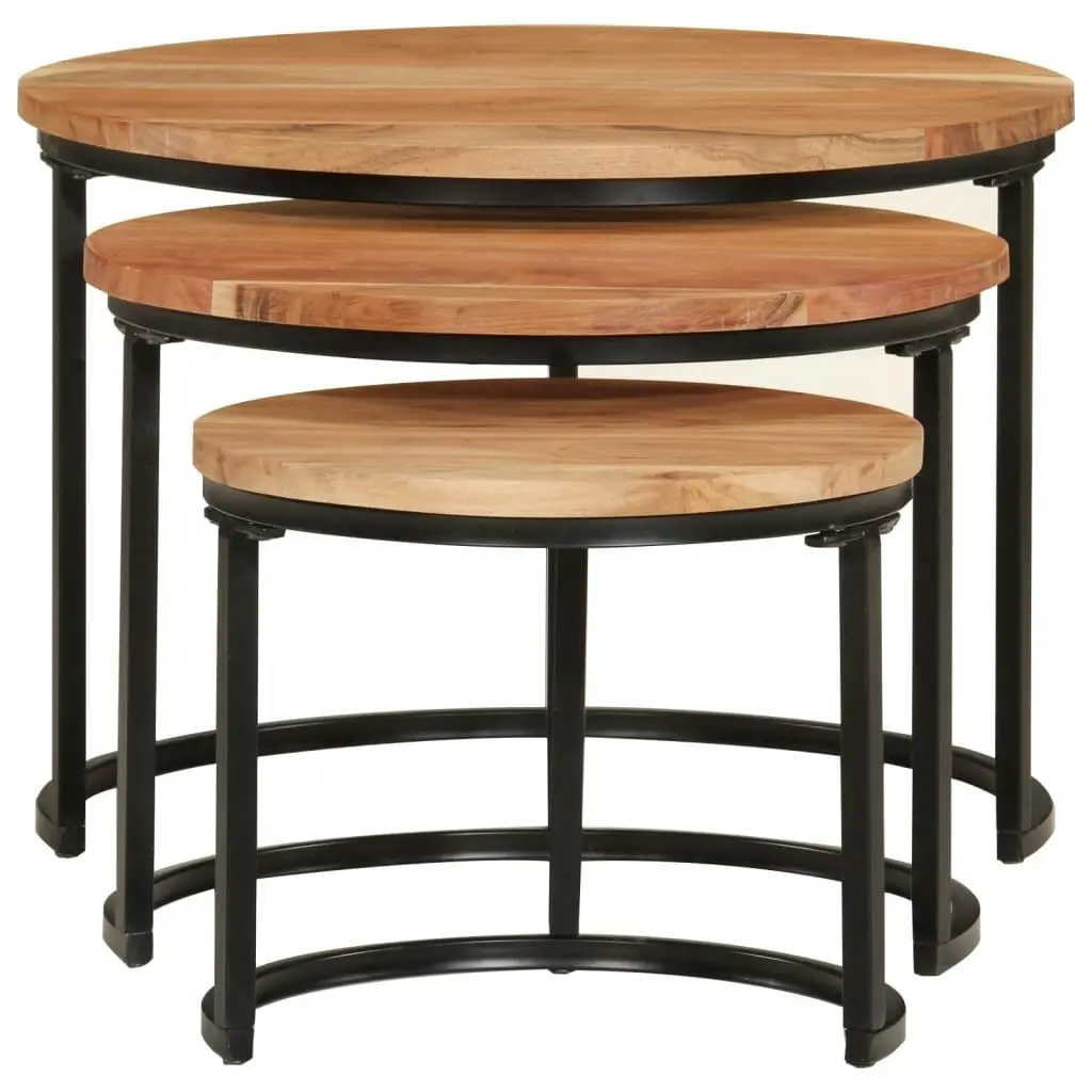 Nesting Tables 3 pcs Solid Wood Acacia 353900