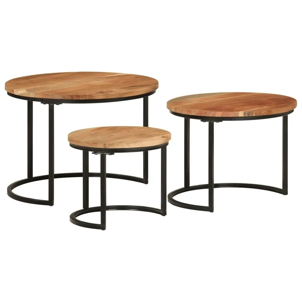 Nesting Tables 3 pcs Solid Wood Acacia 353900