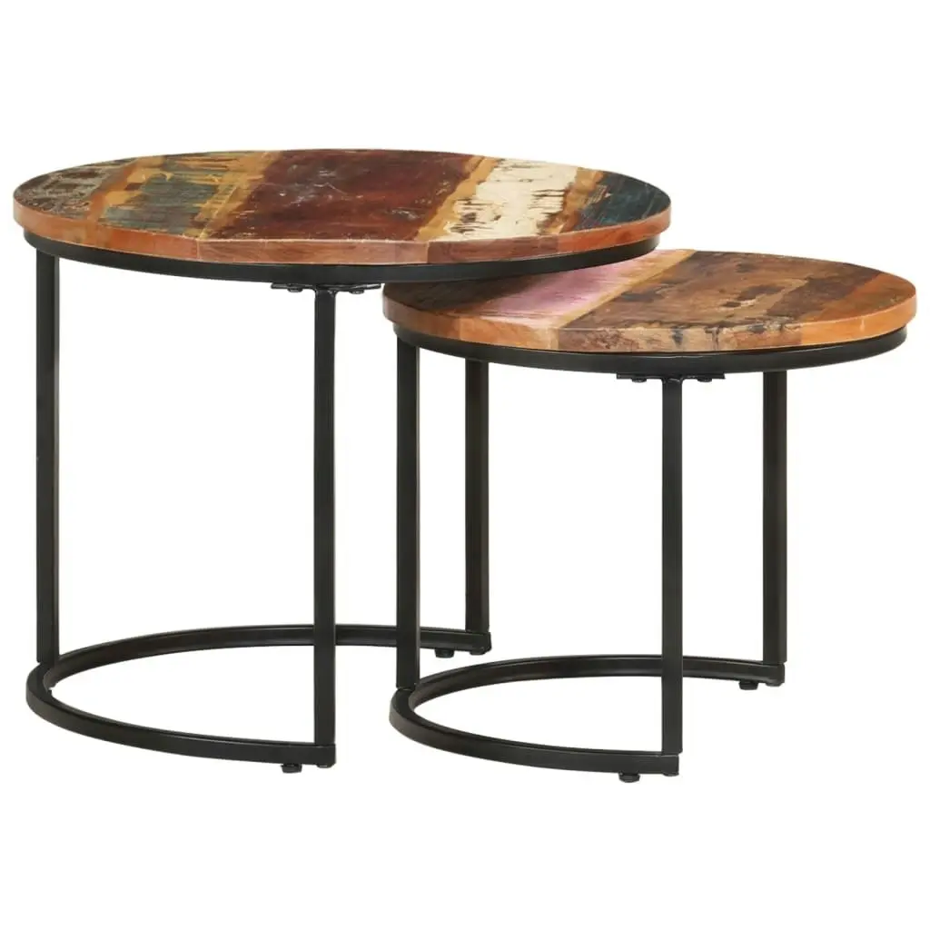 Nesting Tables 2 pcs Solid Wood Reclaimed 338000