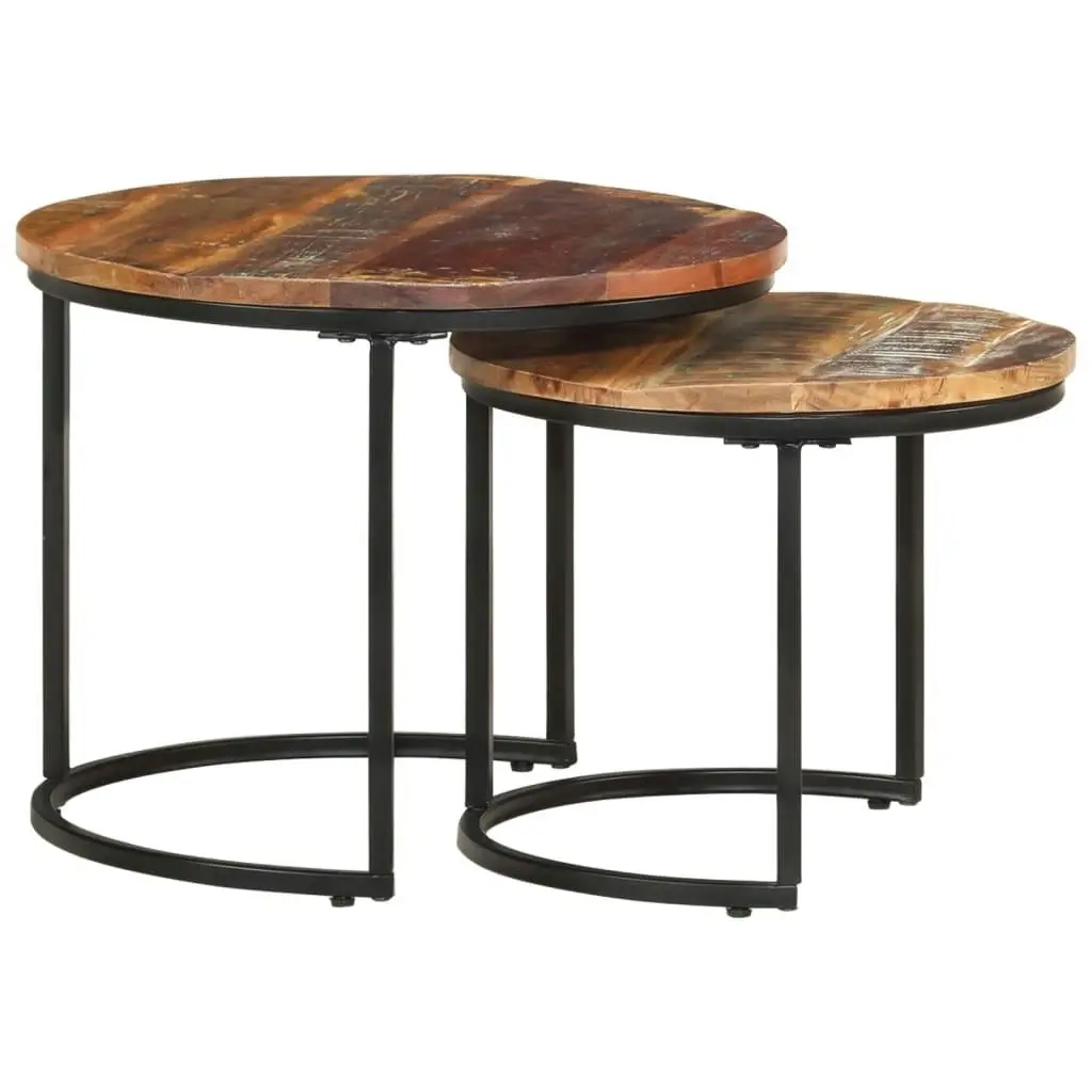 Nesting Tables 2 pcs Solid Wood Reclaimed 338000