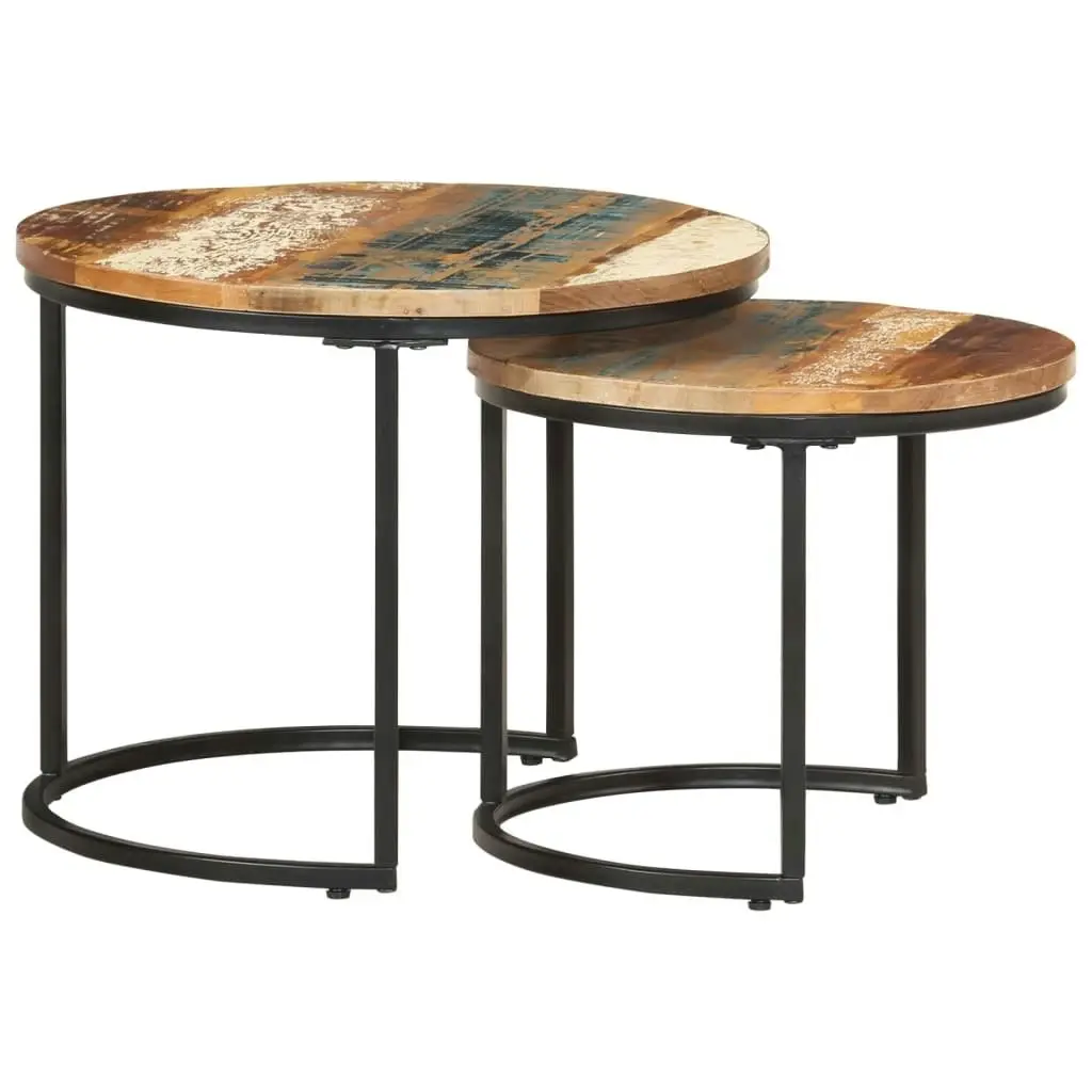 Nesting Tables 2 pcs Solid Wood Reclaimed 338000