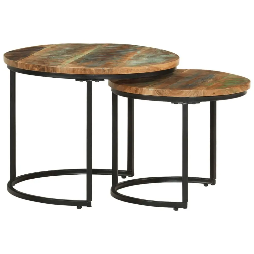 Nesting Tables 2 pcs Solid Wood Reclaimed 338000