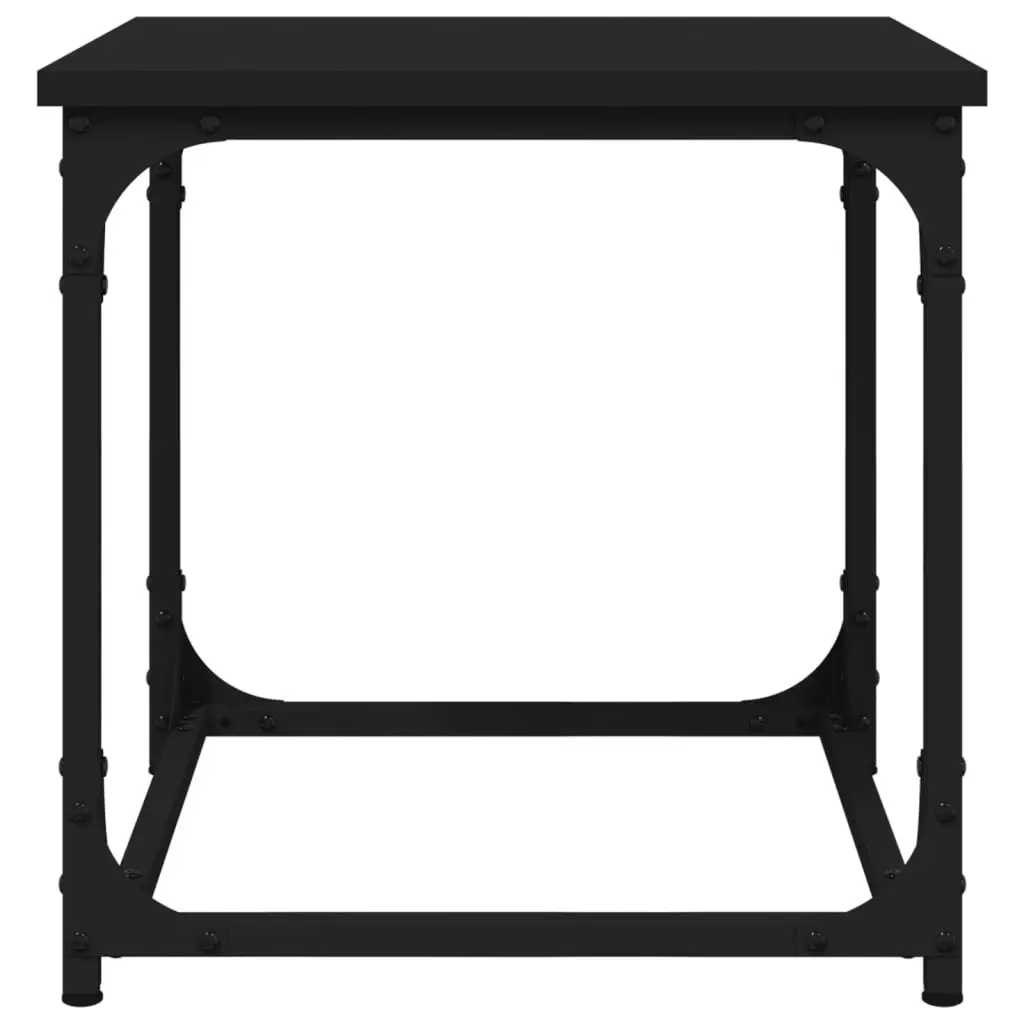 Side Table Black 40x40x40 cm Engineered Wood 823287