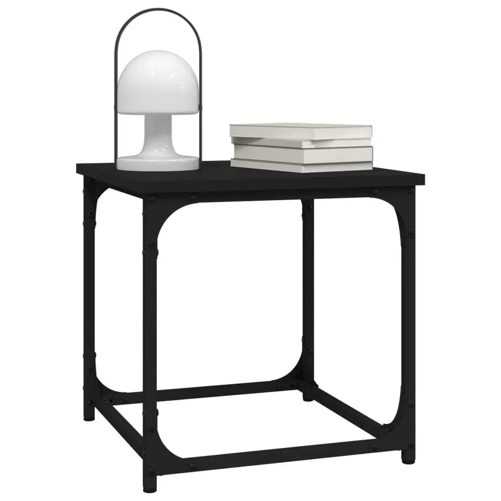 Side Table Black 40x40x40 cm Engineered Wood 823287