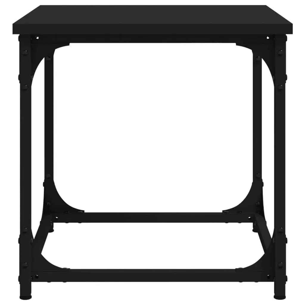 Side Table Black 40x40x40 cm Engineered Wood 823287