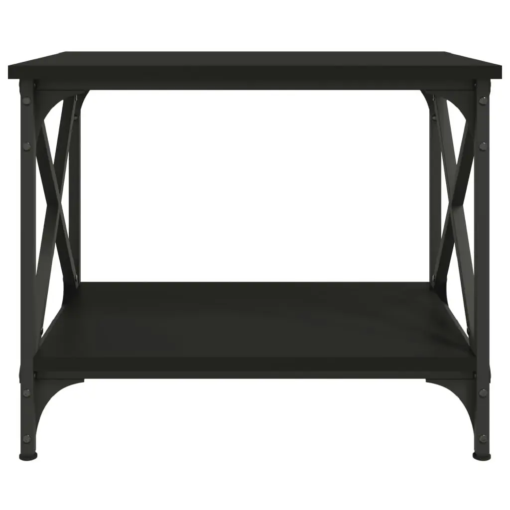 Side Table Black 55x38x45 cm Engineered Wood 823327