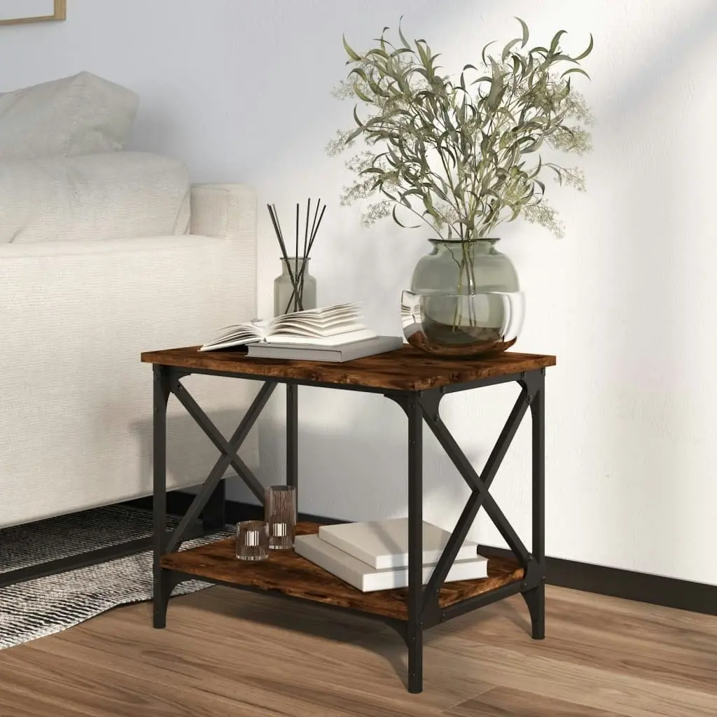 Side Table Smoked Oak 55x38x45 cm Engineered Wood 823329