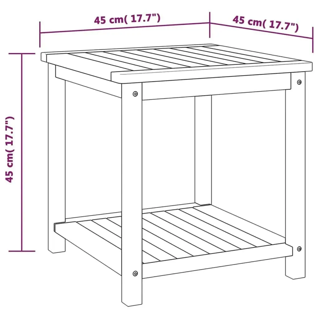 Side Table Solid Acacia Wood 45x45x45 cm 44128