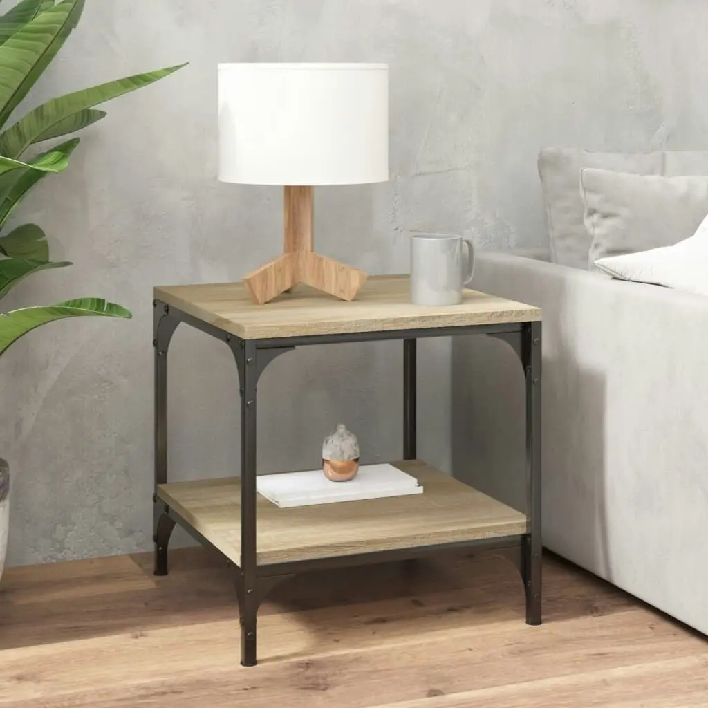 Side Table Sonoma Oak 40x40x40 cm Engineered Wood 819379