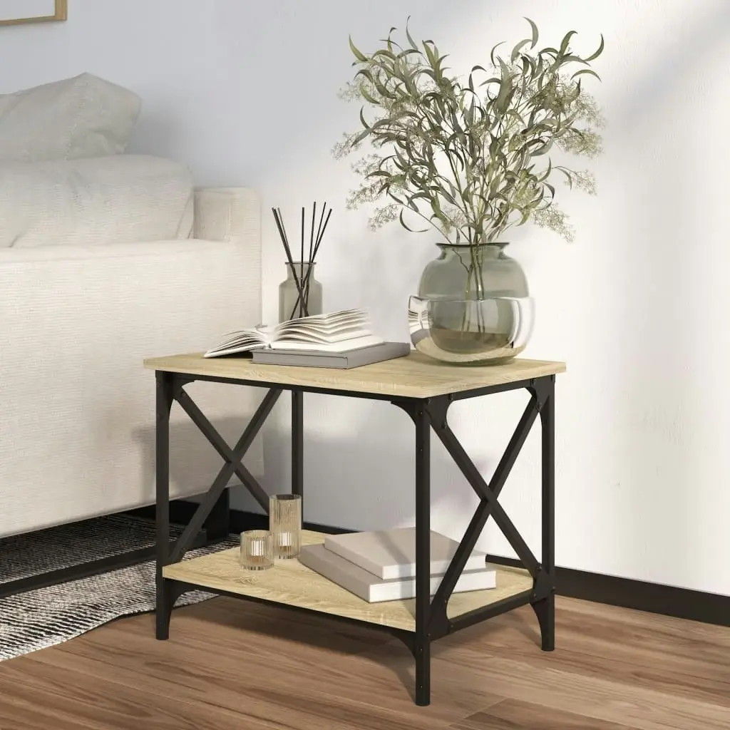 Side Table Sonoma Oak 55x38x45 cm Engineered Wood 823328