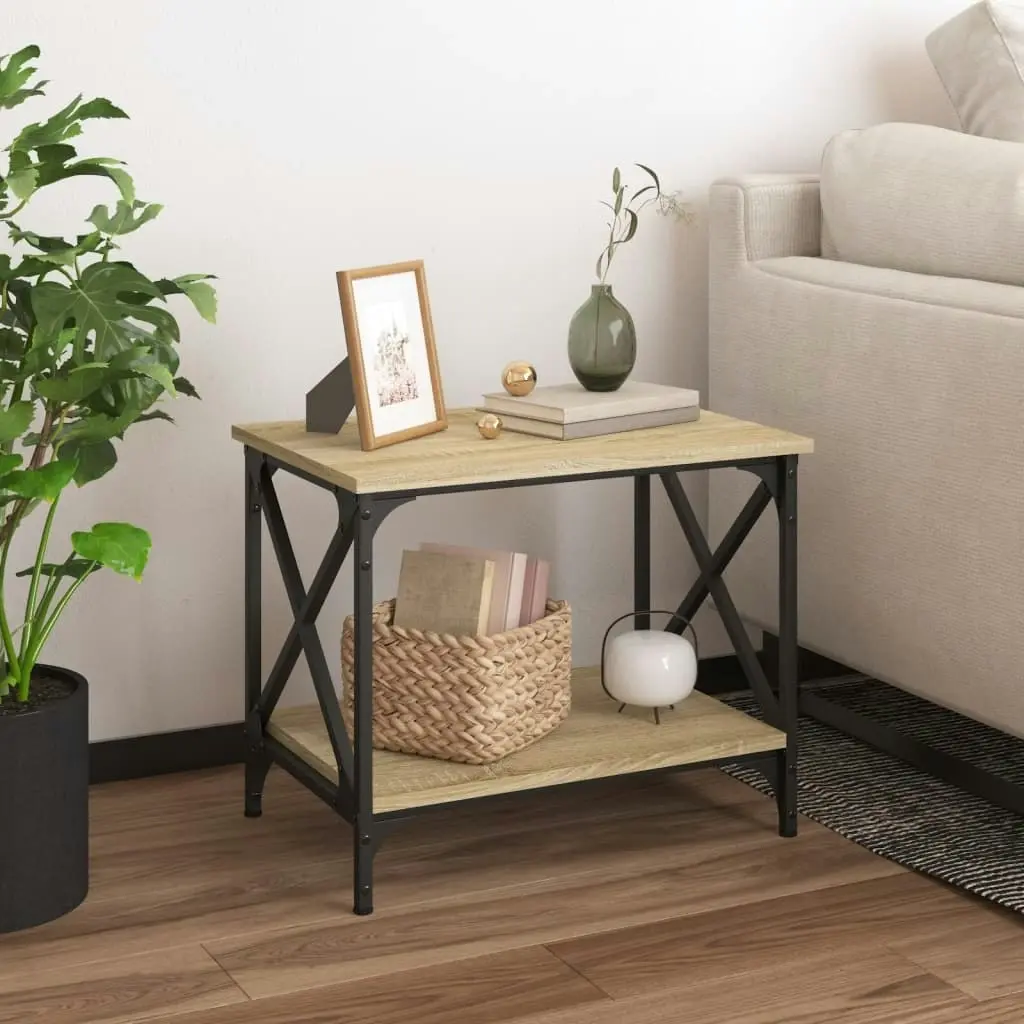 Side Table Sonoma Oak 55x38x45 cm Engineered Wood 823328