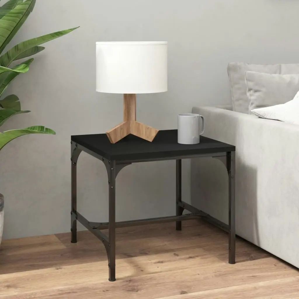 Side Tables 2 pcs Black 40x40x35 cm Engineered Wood 819403