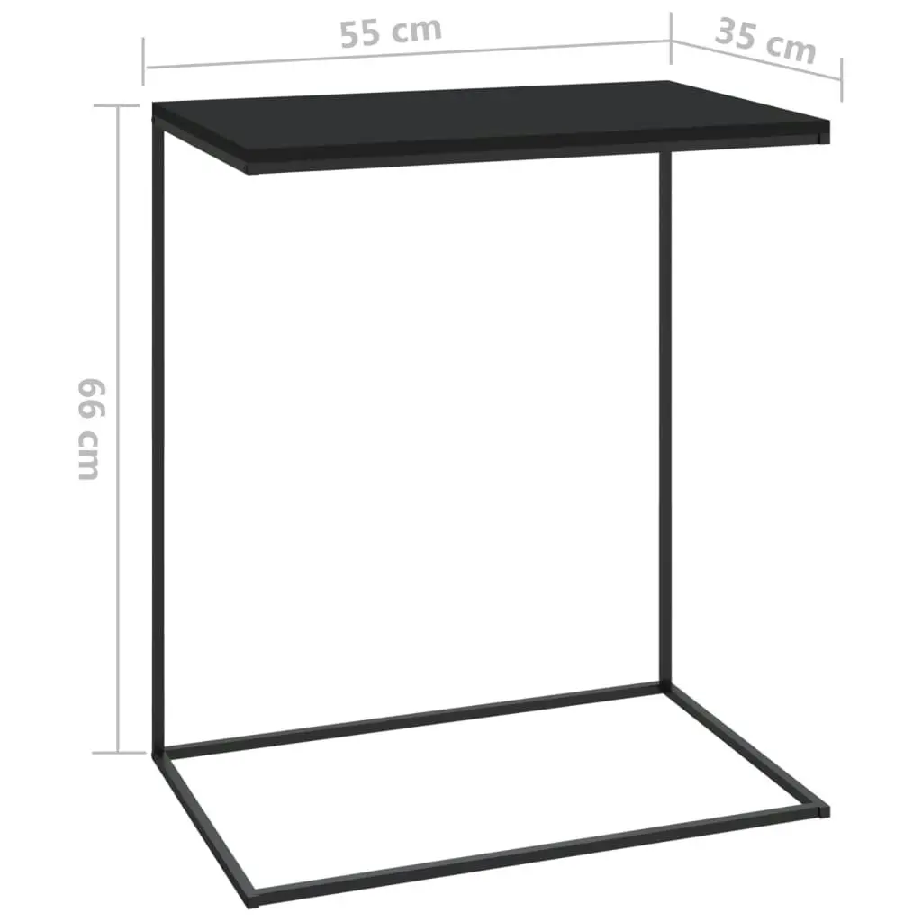 Side Table Black 55x35x66 cm Engineered Wood 336133