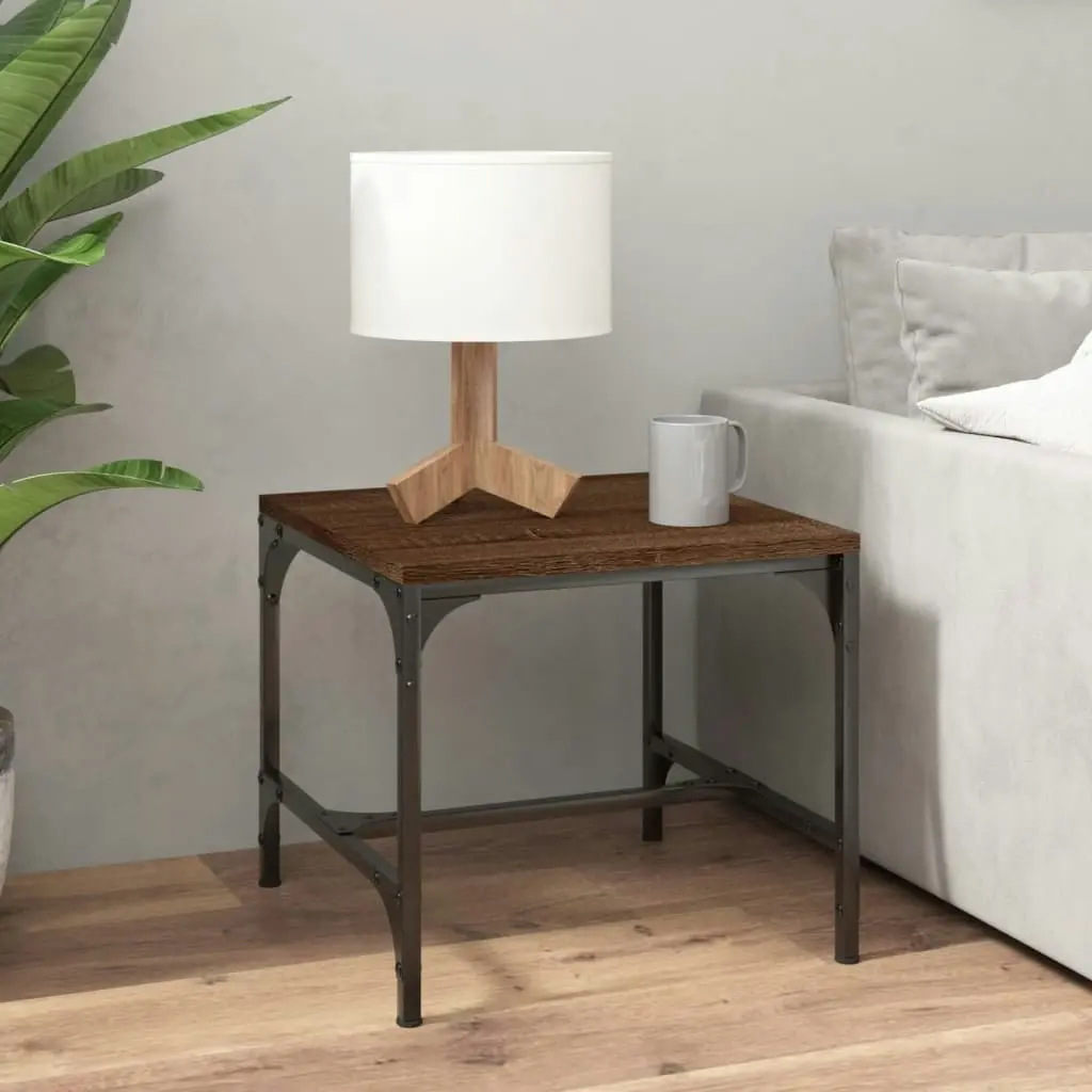 Side Tables 2 pcs Brown Oak 40x40x35 cm Engineered Wood 819411