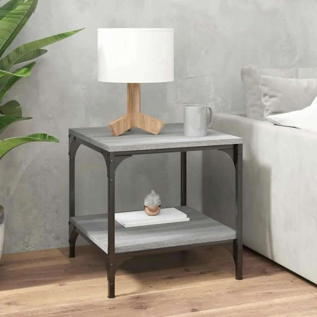 Side Tables 2 pcs Grey Sonoma 40x40x40 cm Engineered Wood 819384