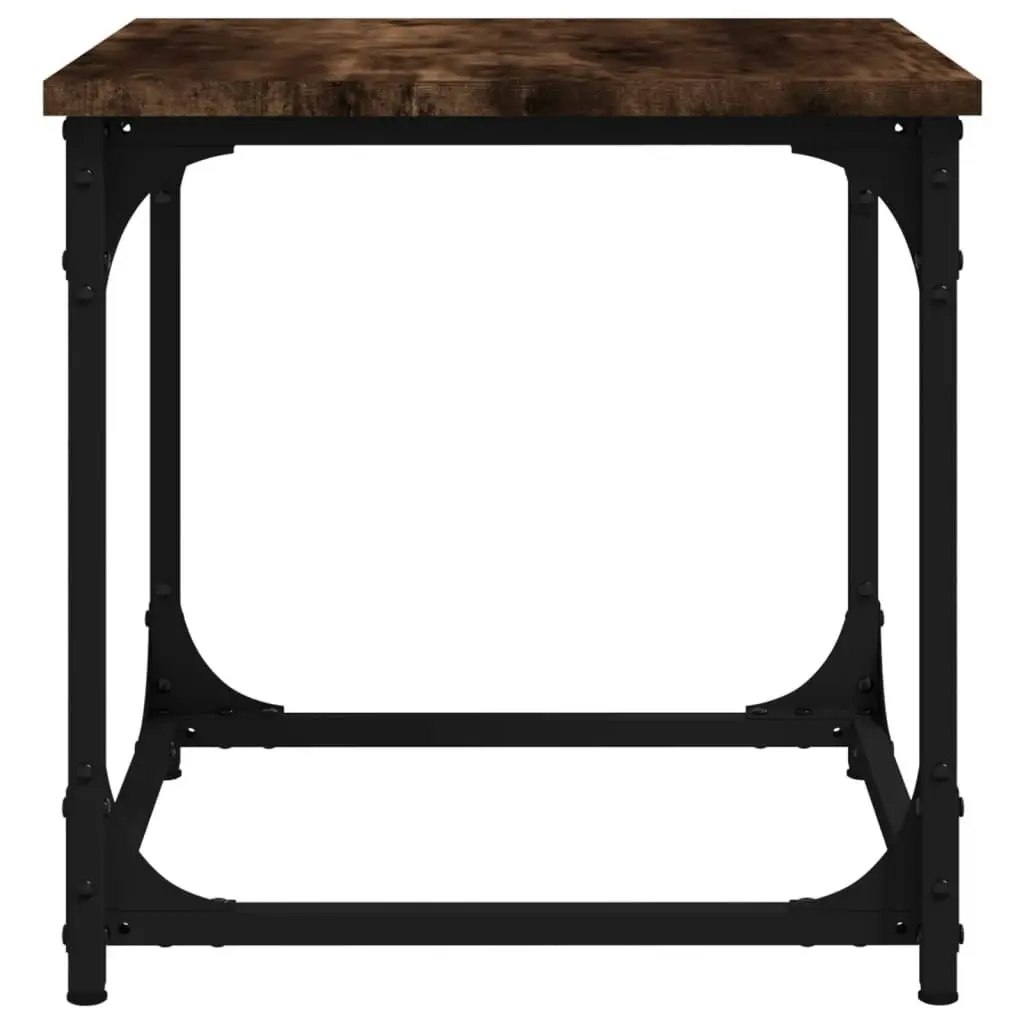 Side Table Smoked Oak 40x40x40 cm Engineered Wood 823289