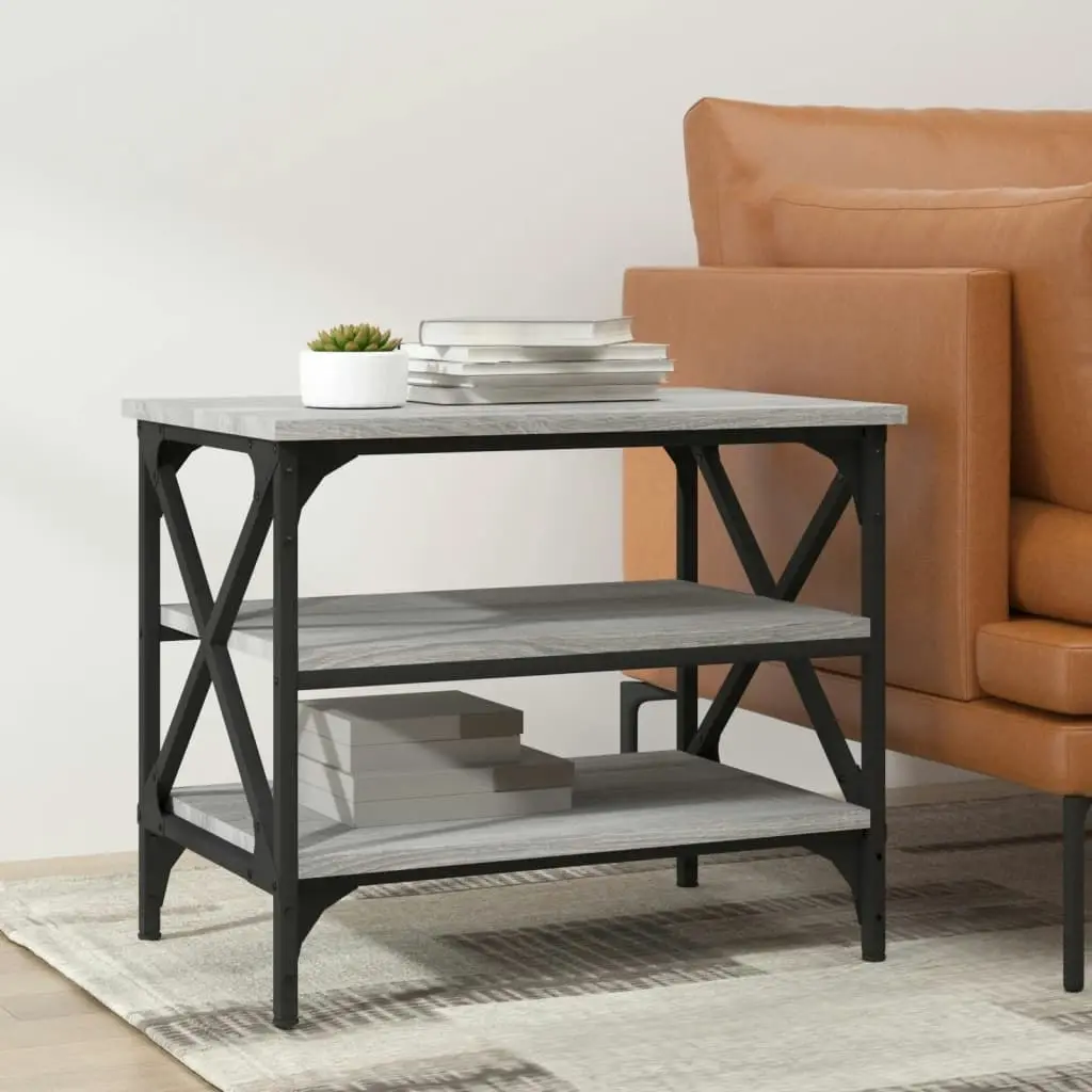 Side Table Grey Sonoma 55x38x45 cm Engineered Wood 823335