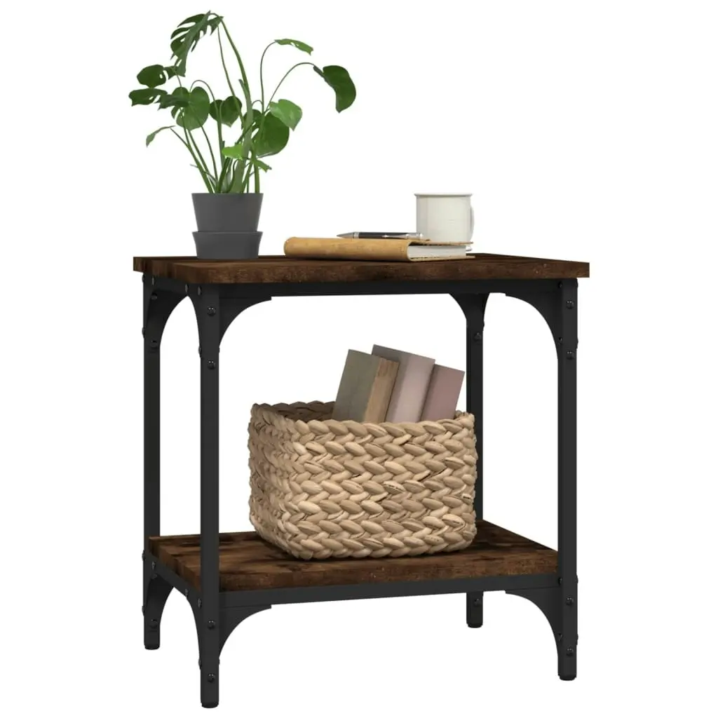 Side Table Smoked Oak 40x30x42 cm Engineered Wood 823279