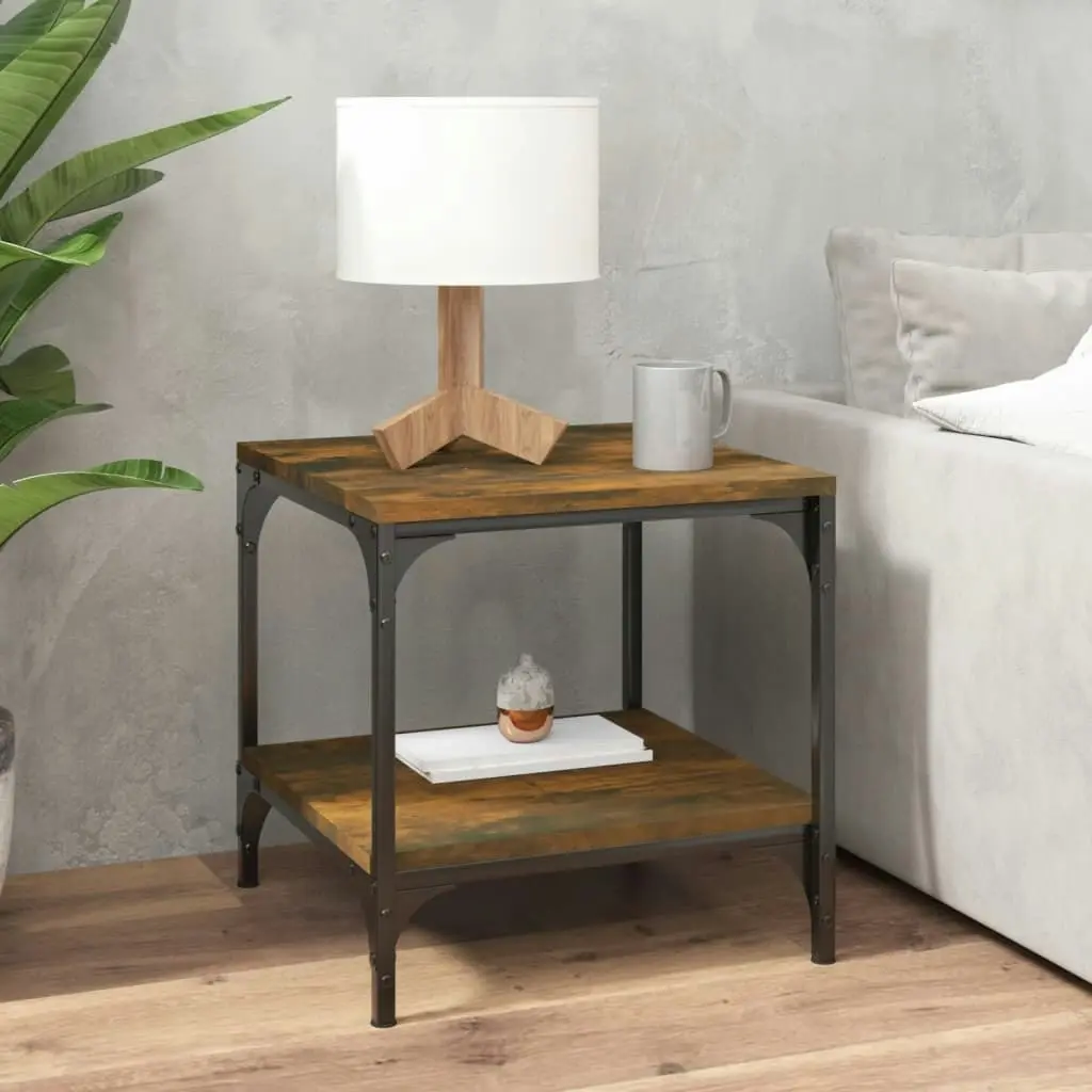 Side Table Smoked Oak 40x40x40 cm Engineered Wood 819381