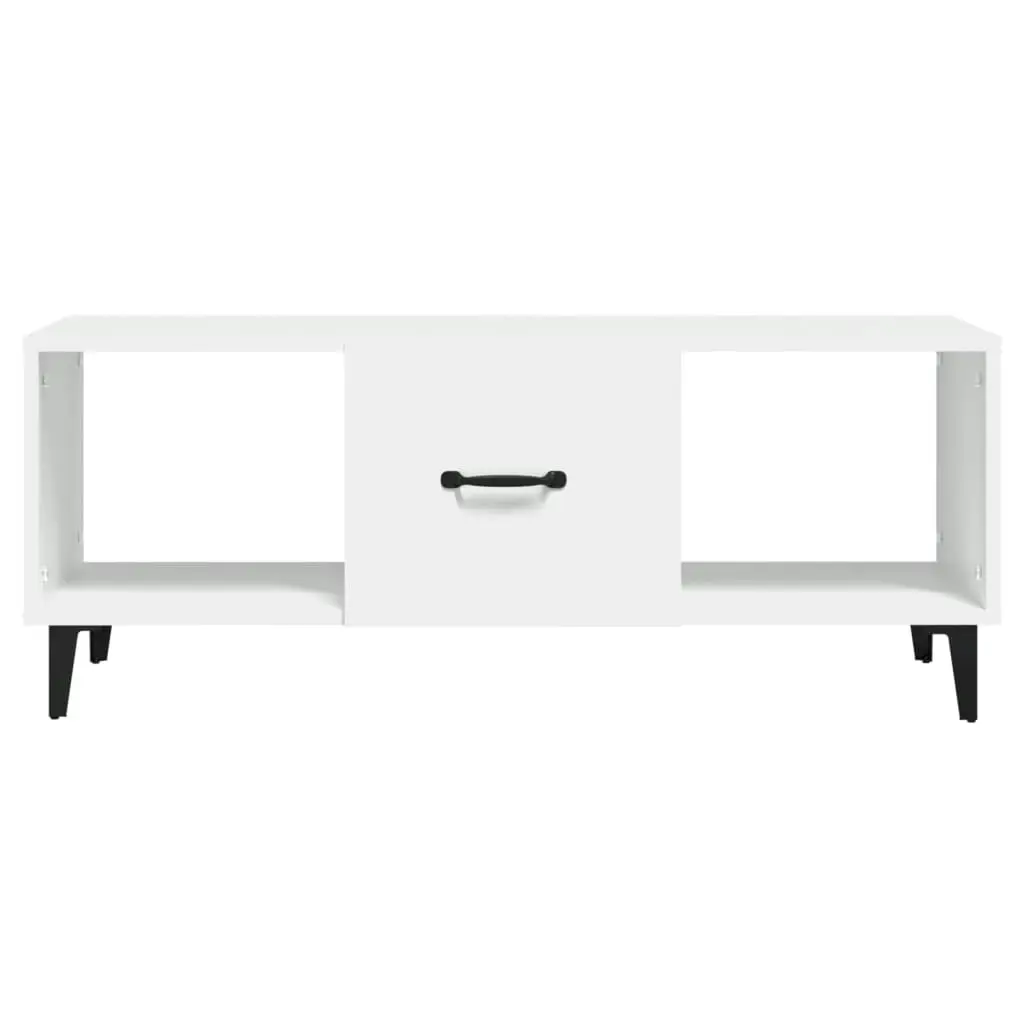 Coffee Table White 102x50x40 cm Engineered Wood 812699