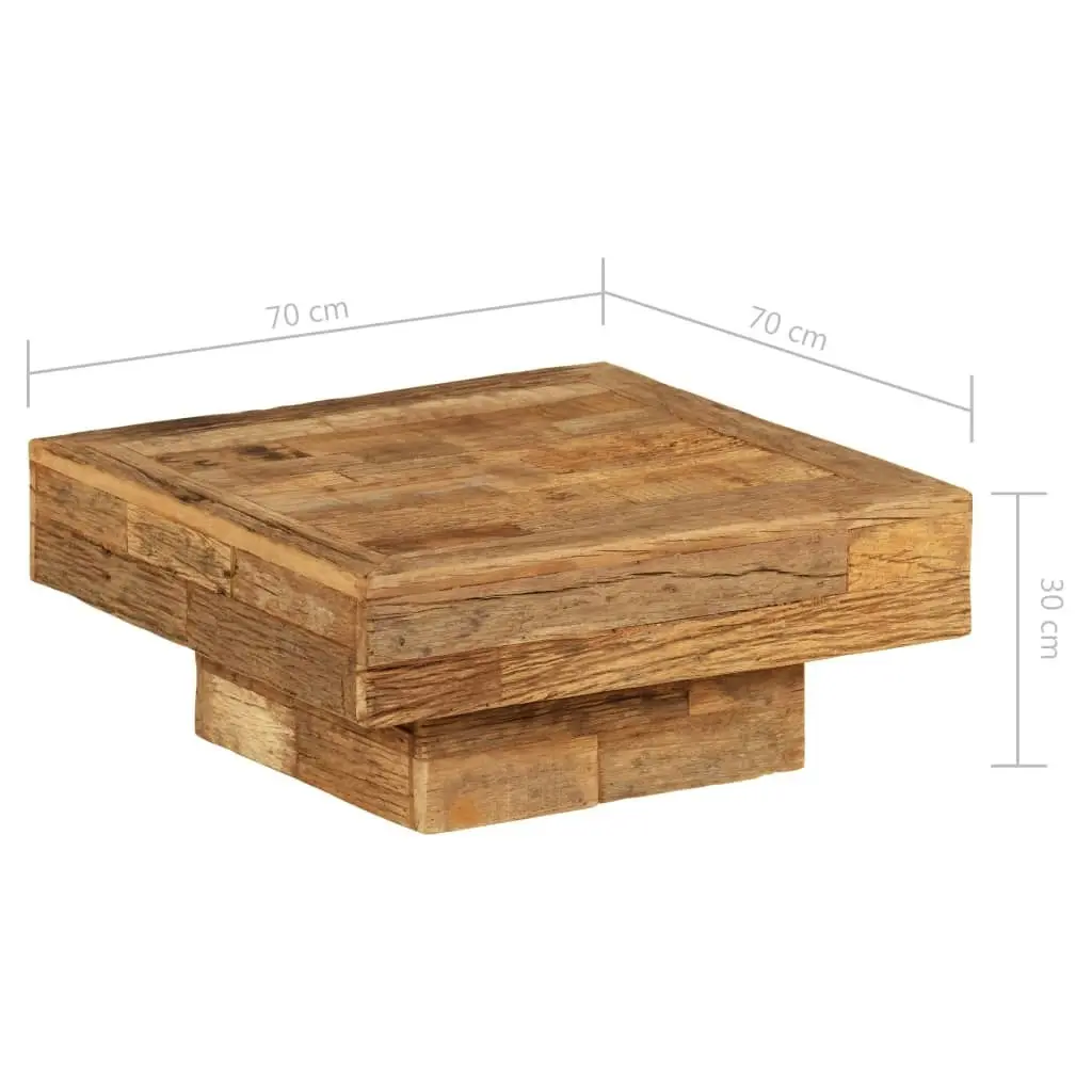 Coffee Table Solid Reclaimed Wood 70x70x30 cm 246420