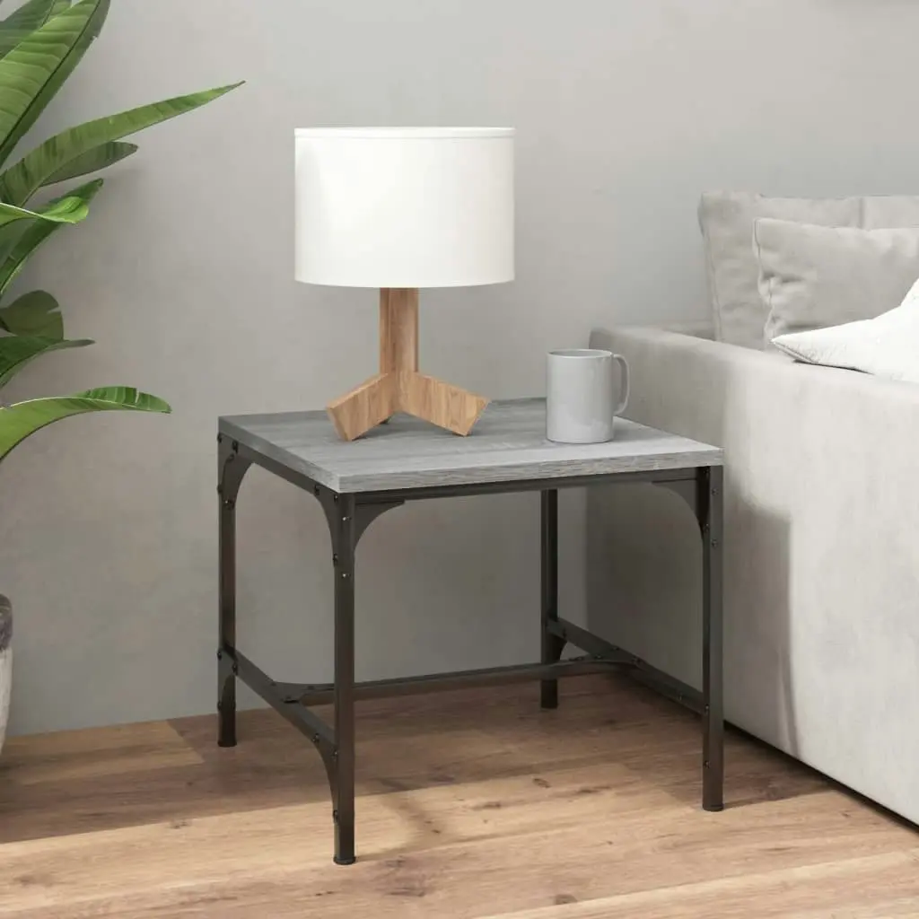 Side Table Grey Sonoma 40x40x35 cm Engineered Wood 819408