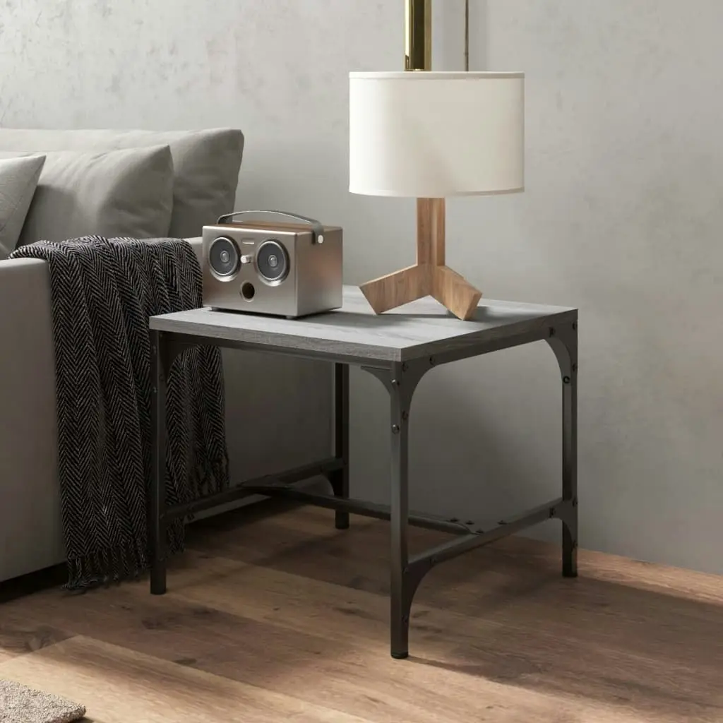 Side Table Grey Sonoma 40x40x35 cm Engineered Wood 819408