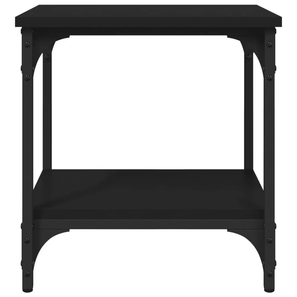 Side Table Black 40x30x42 cm Engineered Wood 823277