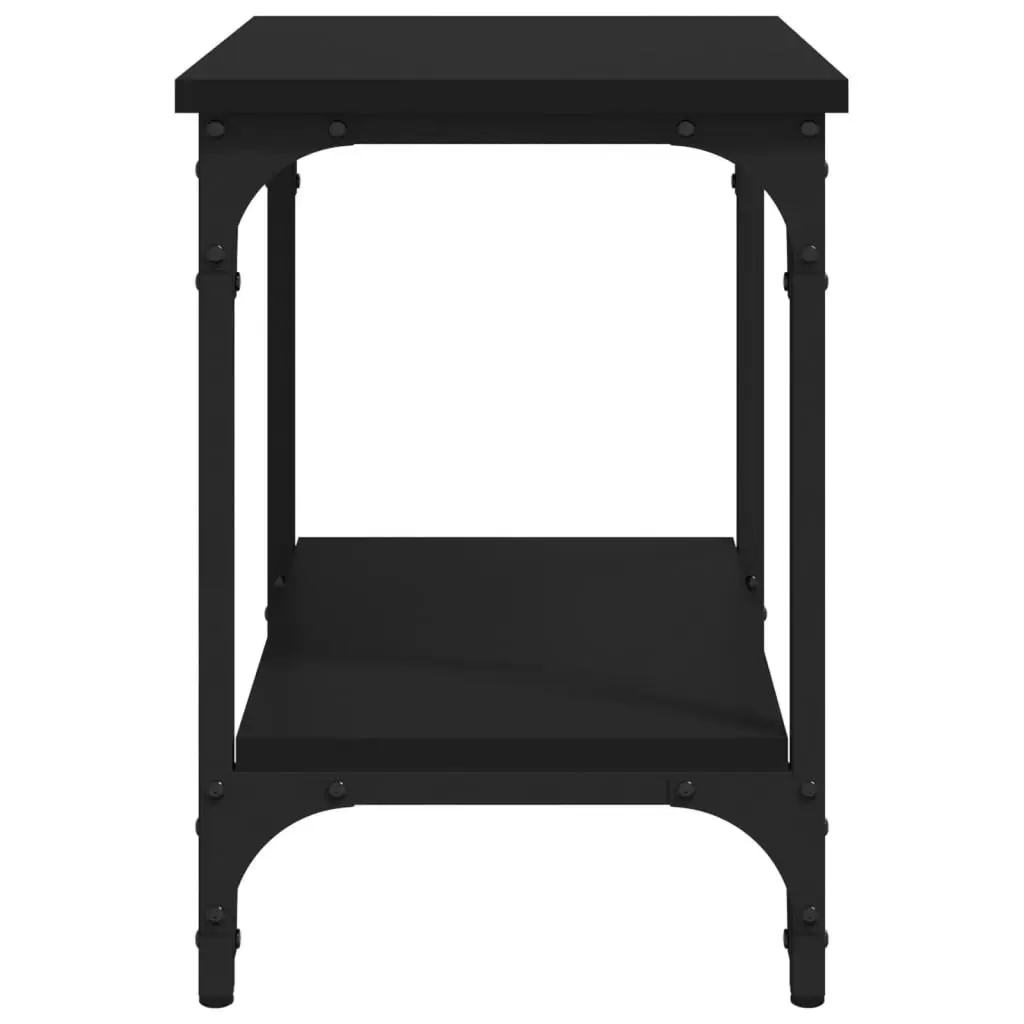 Side Table Black 40x30x42 cm Engineered Wood 823277