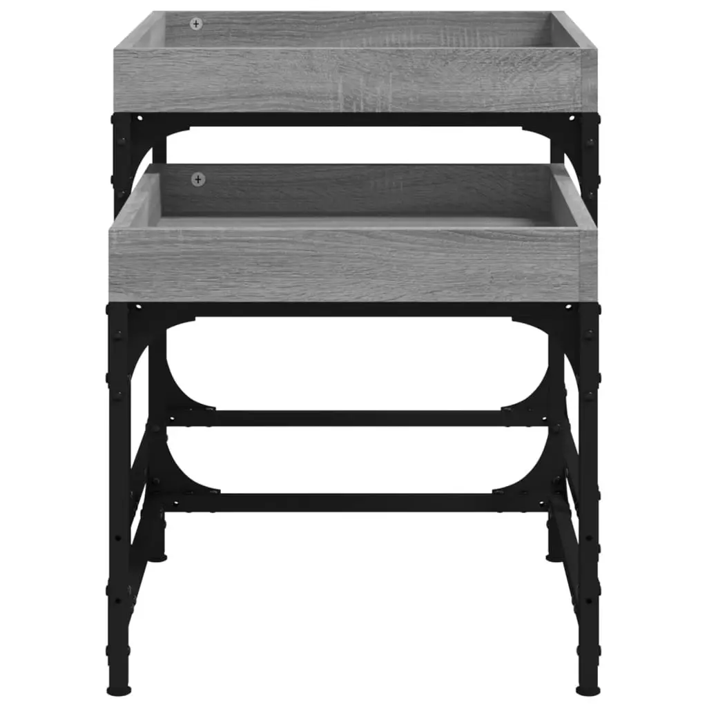 Side Tables 2 pcs Grey Sonoma Engineered Wood 823285