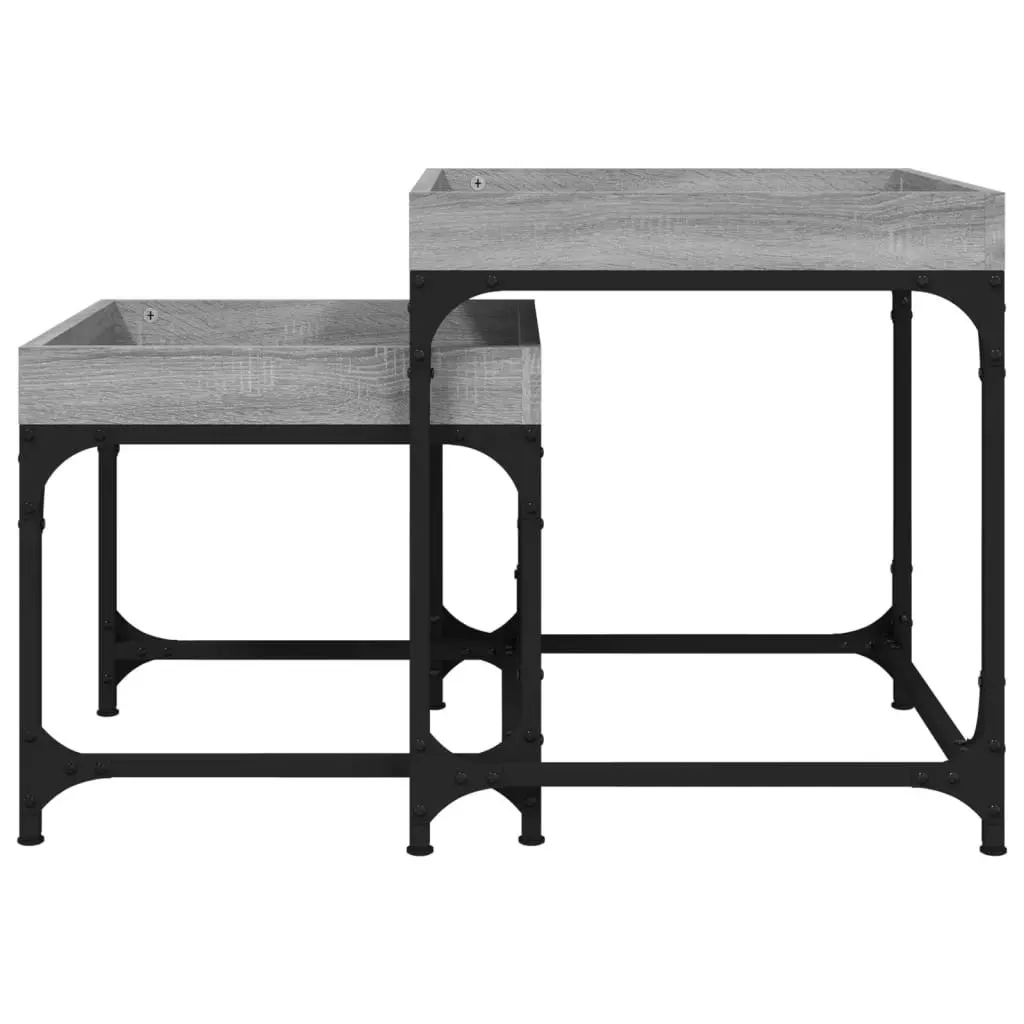 Side Tables 2 pcs Grey Sonoma Engineered Wood 823285