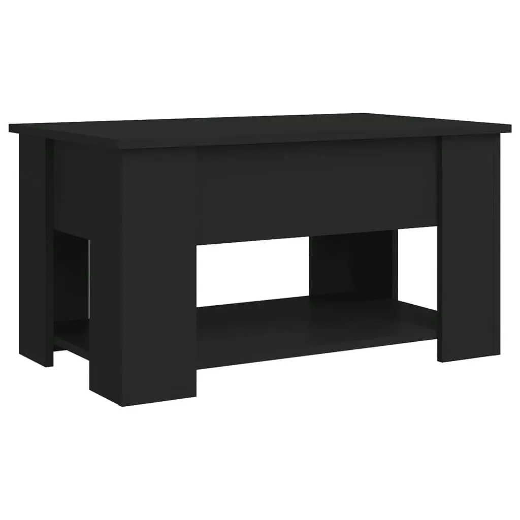 Coffee Table Black 79x49x41 cm Engineered Wood 809711