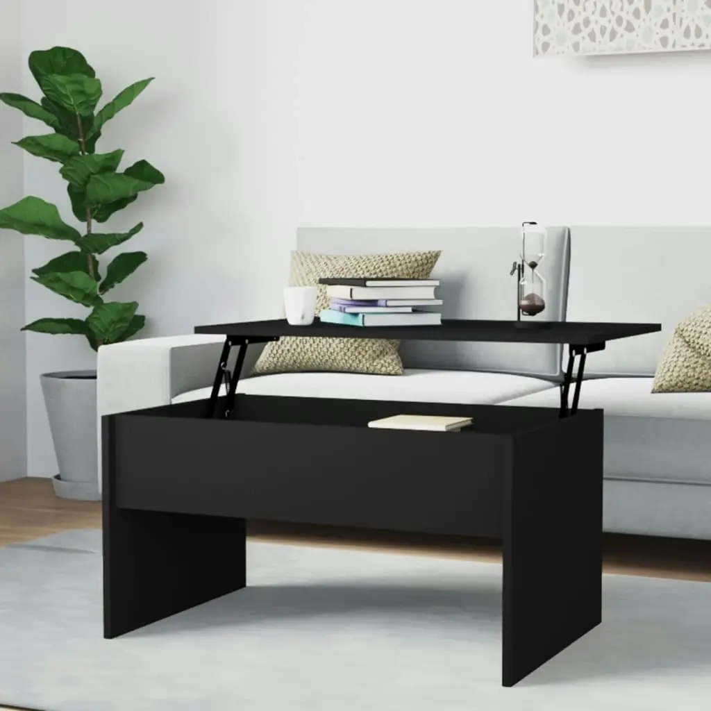 Coffee Table Black 80x50.5x41.5 cm Engineered Wood 809639