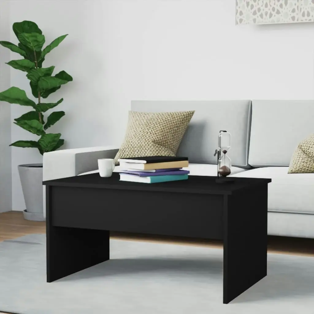 Coffee Table Black 80x50.5x41.5 cm Engineered Wood 809639