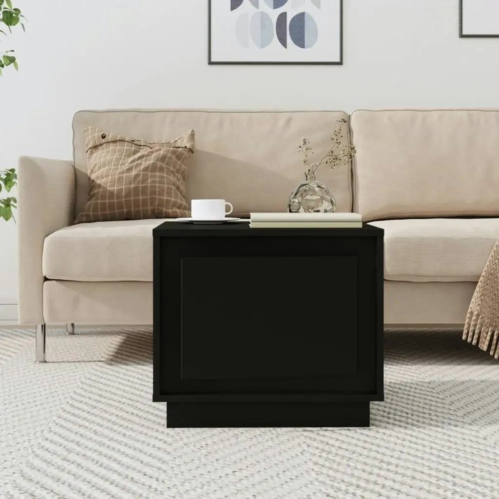 Coffee Table Black 51x50x44 cm Engineered Wood 819869