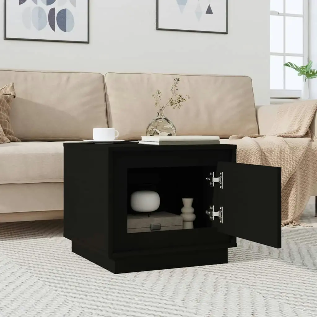 Coffee Table Black 51x50x44 cm Engineered Wood 819869