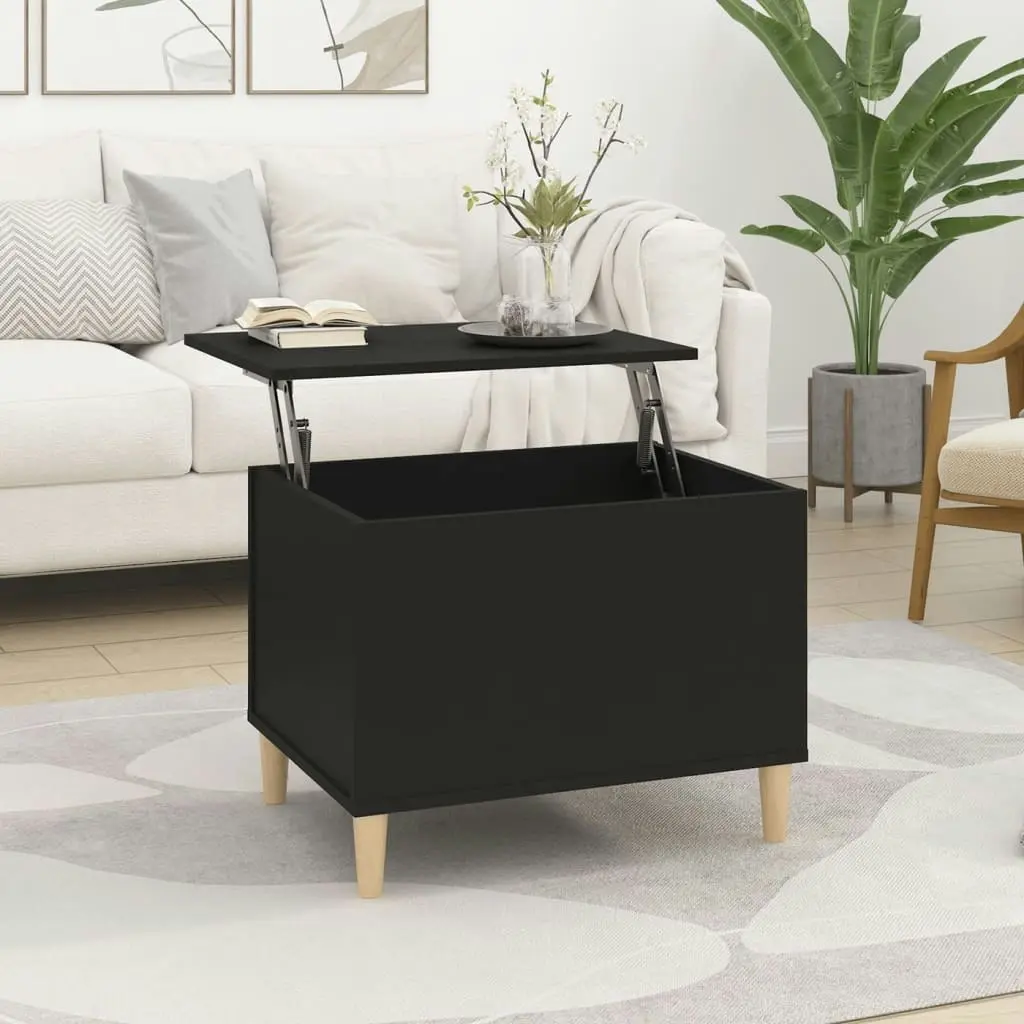 Coffee Table Black 60x44.5x45 cm Engineered Wood 819565