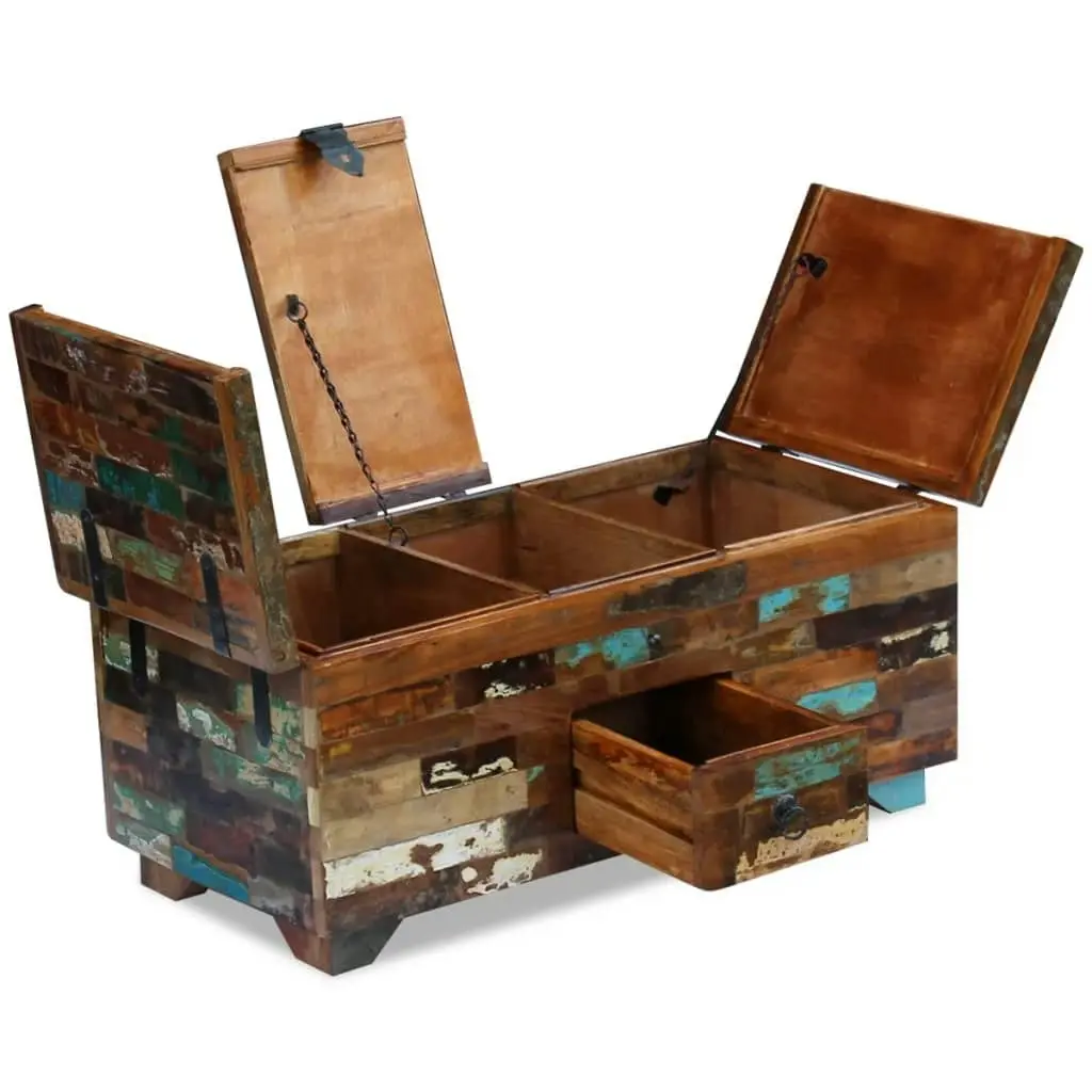 Coffee Table Box Chest Solid Reclaimed Wood 80x40x35 cm 243320