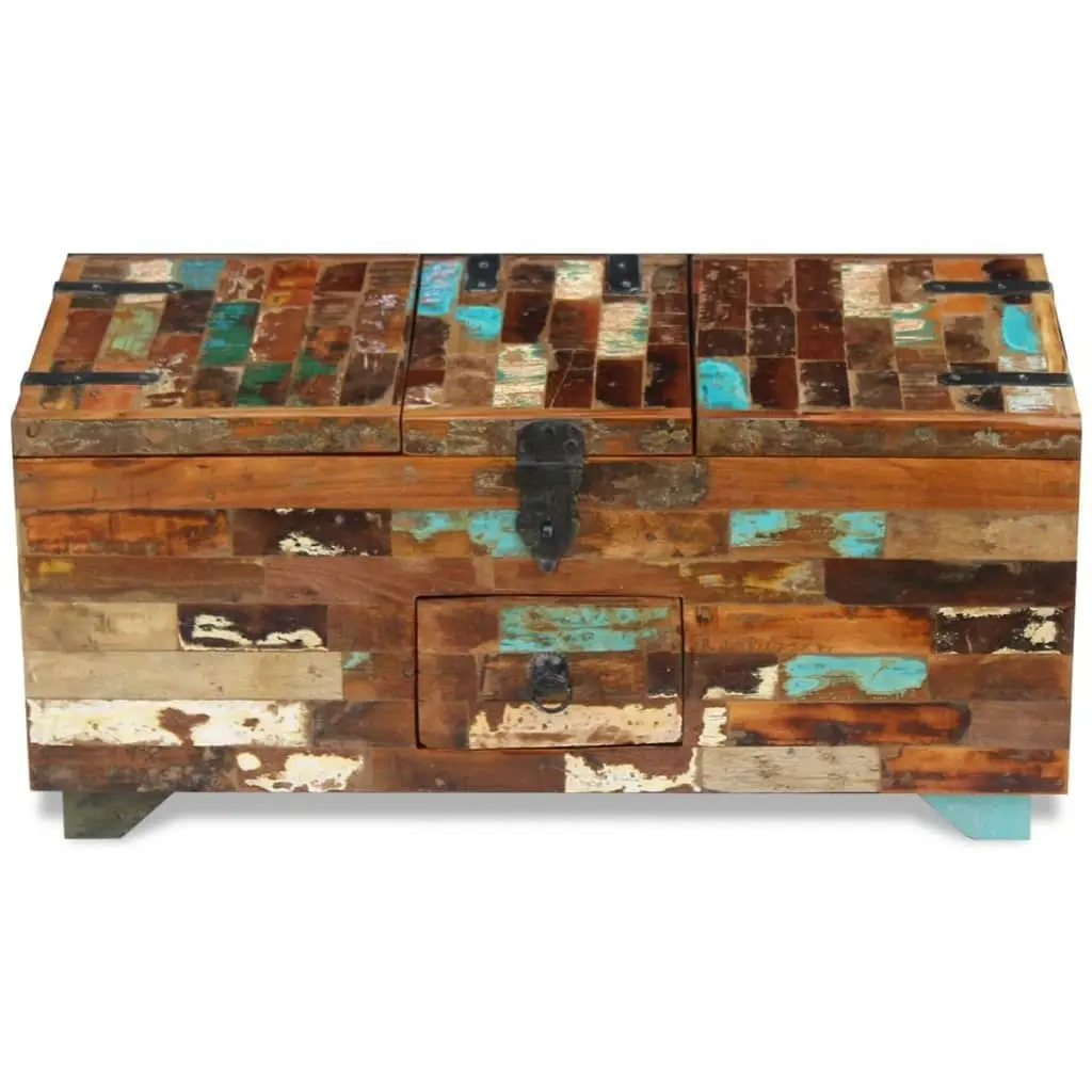 Coffee Table Box Chest Solid Reclaimed Wood 80x40x35 cm 243320