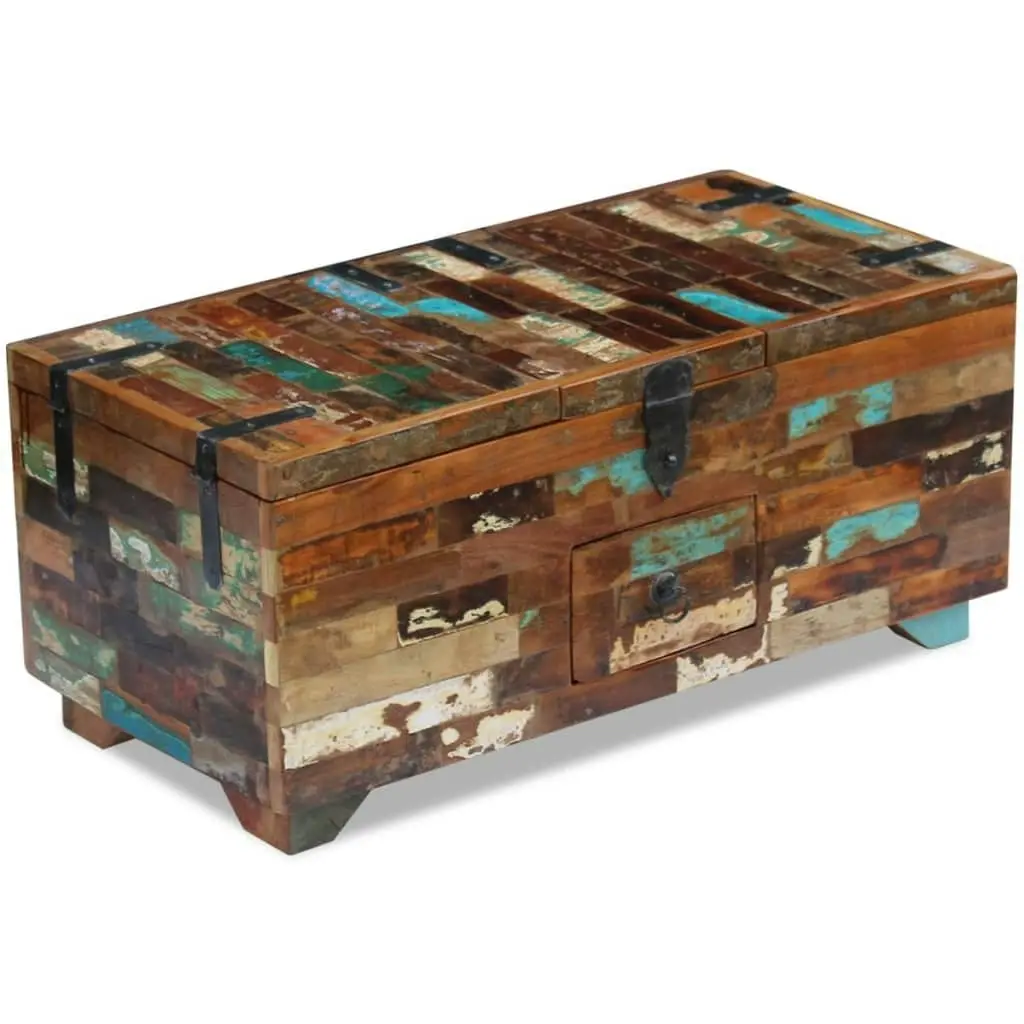 Coffee Table Box Chest Solid Reclaimed Wood 80x40x35 cm 243320