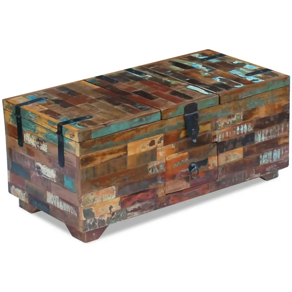 Coffee Table Box Chest Solid Reclaimed Wood 80x40x35 cm 243320